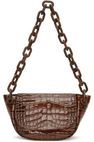 Simon Miller - Sac embossé façon croco brun Bend