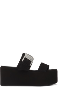 Simon Miller - Black Suede Coaster Platform Sandals