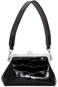 Marques Almeida - Black Croc Mini Clasp Handbag