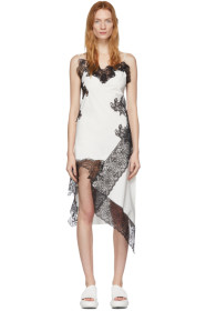 Marques Almeida - White & Black Lace Slip Dress