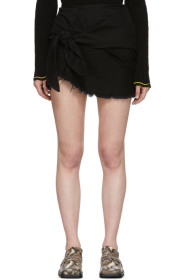 Marques Almeida - Black Denim Knotted Mini Skirt