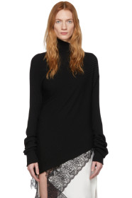 Marques Almeida - Black Draped Turtleneck