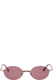 Ray-Ban - 紫色圆形无框太阳镜