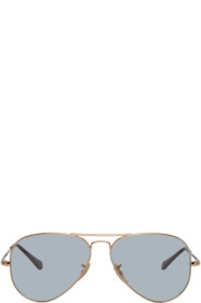 Ray-Ban - 金色 & 蓝色 Evolve 飞行员太阳镜