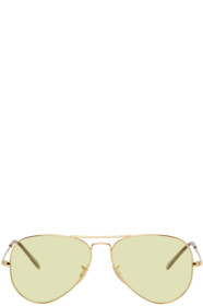 Ray-Ban - 金色 & 黄色 Evolve 飞行员太阳镜