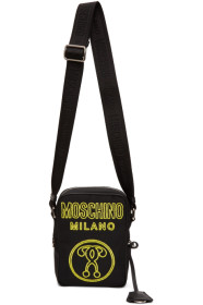 Moschino - Black Neon Logo Messenger Bag