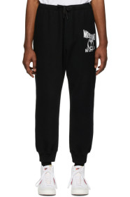 Moschino - Black Reverse Double Question Mark Lounge Pants