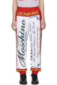 Moschino - Red & White Budweiser Edition Logo Lounge Pants