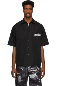 Moschino - ブラック ハーフスリーブ ロゴ シャツ