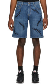 Moschino - Blue Denim Scars Shorts