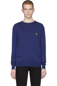 Moschino - Navy Embroidered Logo Sweater