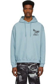 Moschino - ブルー リバース Double Question Mark フーディ