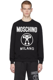 Moschino - Black Double Question Mark Logo Sweatshirt