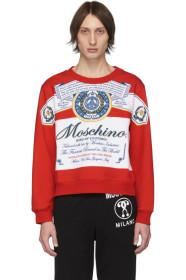Moschino - Red & White Budweiser Edition Logo Sweatshirt