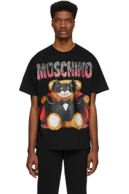 Moschino - Black Bat Teddy Bear T-Shirt