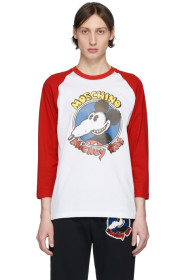 Moschino - 白色 & 红色 Chinese New Year Mickey Rat 长袖 T 恤