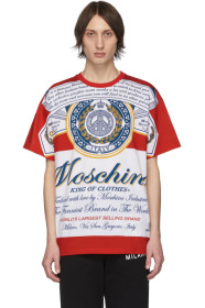 Moschino - 红色 Budweiser 联名徽标 T 恤