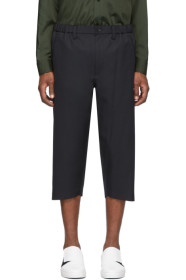 Issey Miyake Men - Black Pleated Cropped Trousers