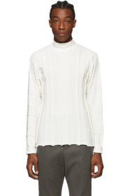 Issey Miyake Men - White Fit Knit Sweater