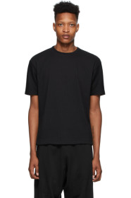 Issey Miyake Men - Black Tucked Stripe T-Shirt