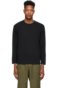 Issey Miyake Men - Black Tucked Stripe Long Sleeve T-Shirt