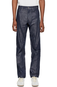 Issey Miyake Men - Navy Denim Wrinkle Jeans