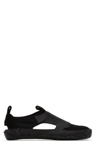 Issey Miyake Men - Black Vulcanized Gurkha Slip-On Sneakers