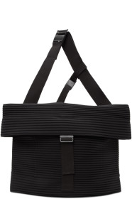 Homme Plissé Issey Miyake - 黑色 Pleats Flat 2 邮差包