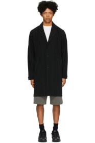 Homme Plissé Issey Miyake - 黑色 Basics 长款西装外套