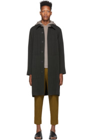 Homme Plissé Issey Miyake - Grey Wool-Like Coat