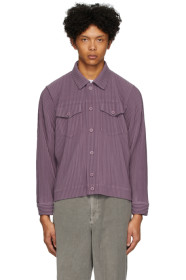 Homme Plissé Issey Miyake - Blouson plissé mauve Tailored