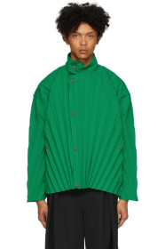 Homme Plissé Issey Miyake - Blouson vert Edge Light