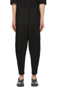 Homme Plissé Issey Miyake - Black Wide Pleats Trousers