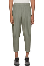 Homme Plissé Issey Miyake - Grey Tapered Bottom Trousers