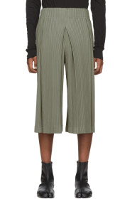 Homme Plissé Issey Miyake - Grey Wide Bottom Trousers