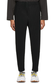 Homme Plissé Issey Miyake - 黑色 Pleats 长裤