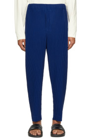 Homme Plissé Issey Miyake - Pantalon fuselé écourté bleu