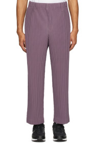 Homme Plissé Issey Miyake - Pantalon fuselé écourté mauve