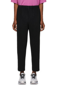 Homme Plissé Issey Miyake - 黑色褶裥长裤
