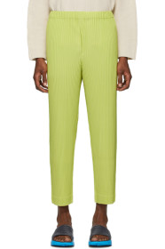 Homme Plissé Issey Miyake - 绿色褶裥长裤