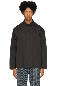 Homme Plissé Issey Miyake - 灰色平纹针织衬衫