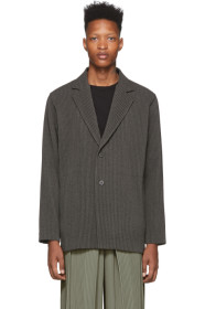 Homme Plissé Issey Miyake - Grey Wool-Like Blazer