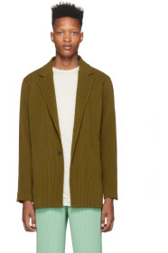 Homme Plissé Issey Miyake - Yellow Wool-Like Blazer