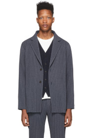 Homme Plissé Issey Miyake - Blue Wool-Like Blazer