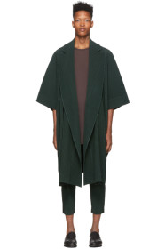 Homme Plissé Issey Miyake - Green Kimono Coat