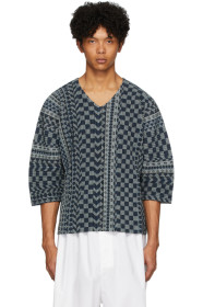 Homme Plissé Issey Miyake - 蓝色 African Geometric T 恤