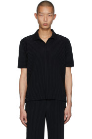 Homme Plissé Issey Miyake - 黑色 Basics Polo 衫