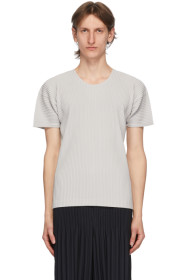 Homme Plissé Issey Miyake - 灰色 Basics T 恤