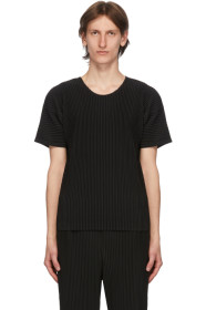 Homme Plissé Issey Miyake - 黑色 Basics T 恤