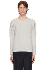 Homme Plissé Issey Miyake - Grey Basics Long Sleeve T-Shirt
